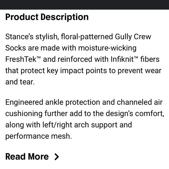 STANCE UNISEX PERFORMANCE SOCKS IN SIZE SMALL FITS WOMEN 5-7.5 and MEN 3-5.5 - Picture 7 of 8